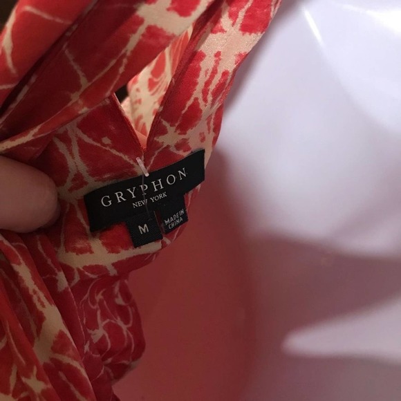 Gryphon Silk Rope Halter Maxi Dress Coral Medium - Picture 10 of 10